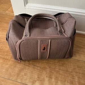 London Fog Pink Herringbone Travel Bag